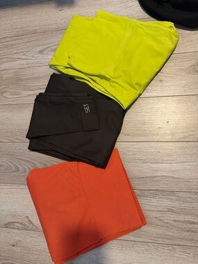 SET Active Legging Bundle - Coral, Espresso & Lime